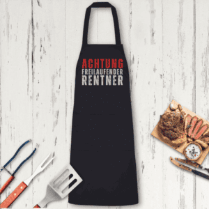 Rentner Grillschürze "Freilaufender Rentner"