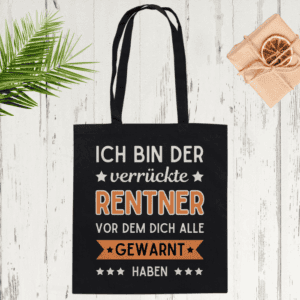 Ich bin der verrückte Rentner - Baumwolltasche